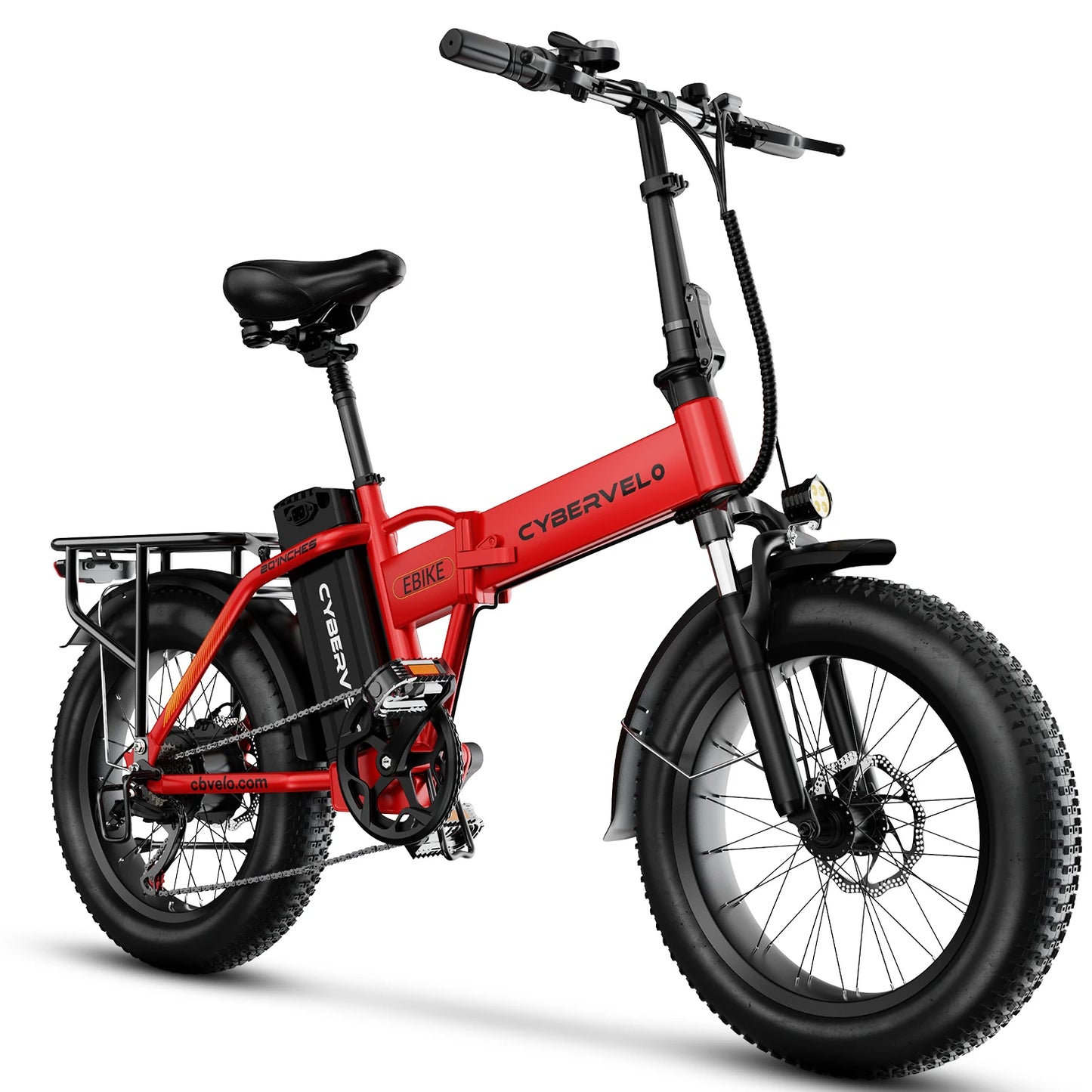 1000W Electric Bike for Adults  EK4 Folding 48V 20Ah 30+MPH 80Miles 20" Fat Tire 7-Speed Off Road E-bike