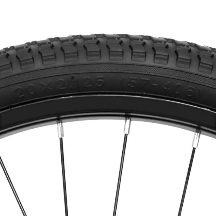 20 Inch Kids Bike Front Wheels Replacement with Solid Air Rubber Tire and Inner Tube, Bicycle Bike Wheels Don't Fit with Huffy Bike(13 Inch Wrench Included)