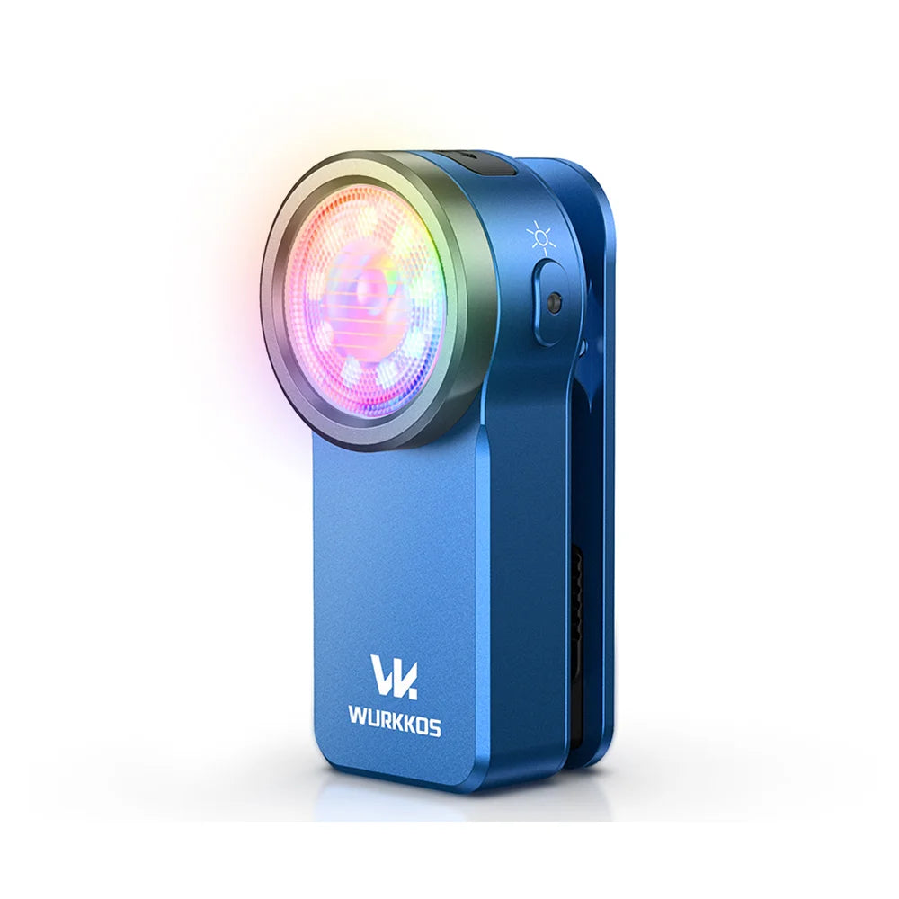 HD03 Clip Light 680LM USB C Rechargeable Pocket Flashlight Mini Spotlight/Flooglight Portable EDC RGB Torch with Magnet