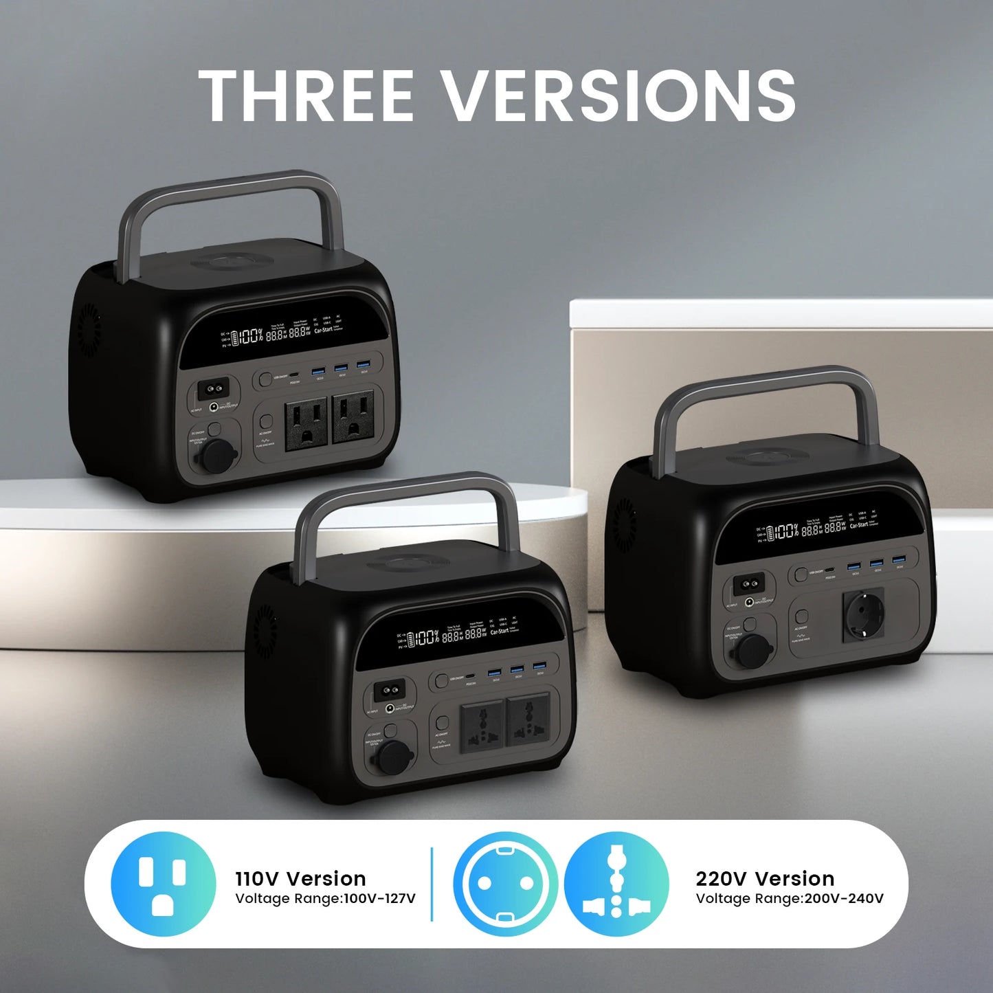 500W Portable Power Station 345.6Wh Solar Generator LiFePo4 Batteries AC 220V Energy Storage Supply Camping 2PCS AP400