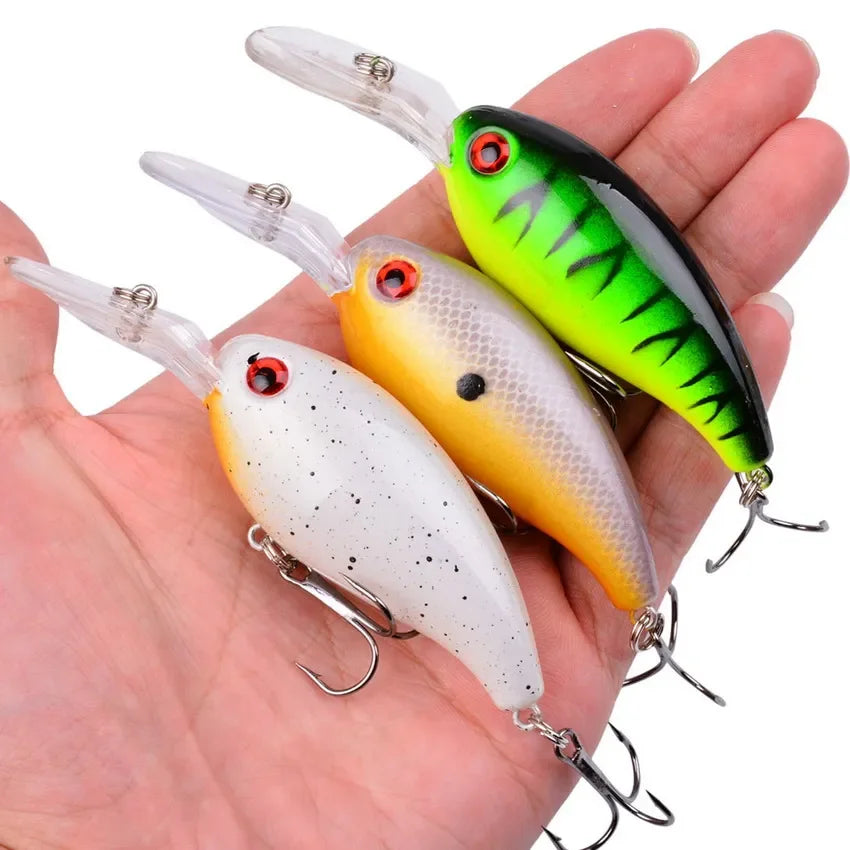 3/5/8PCS Random Fishing Lure Set Fishing Wobble Set Mini Crank Fishing Lure Artificial Bait Kit Minnow Fishing Accessories