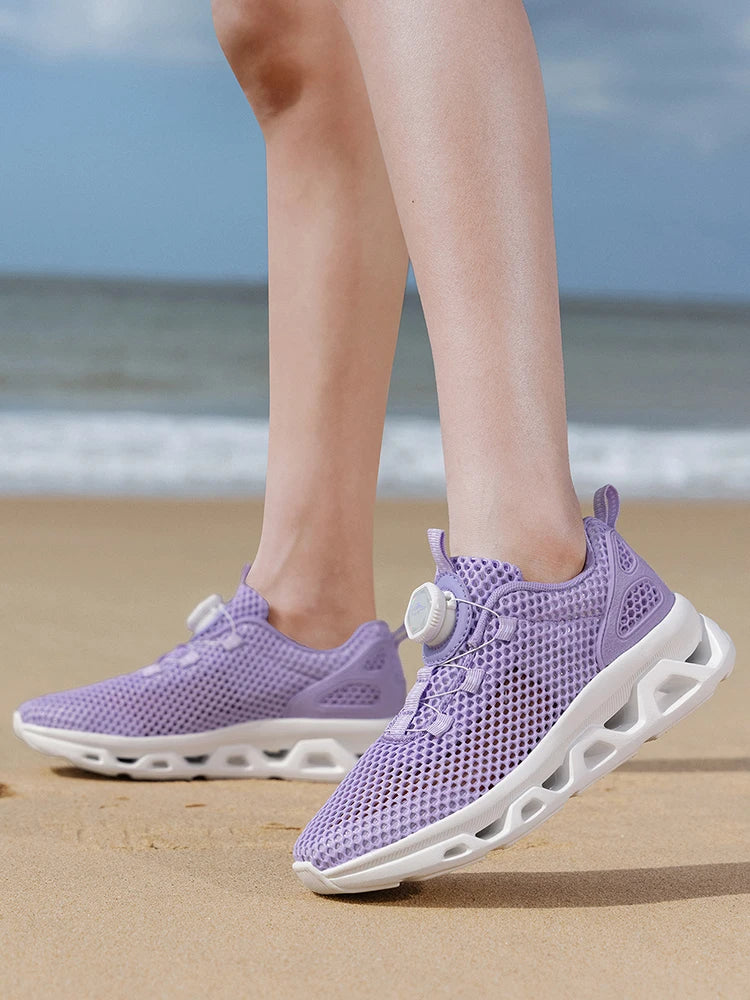 Summer Ladies Mesh Breathable Hiking Shoes Wading Upstream Shoes Women's Lightweight and Comfortable Outdoor Leisure Hiking Shoe