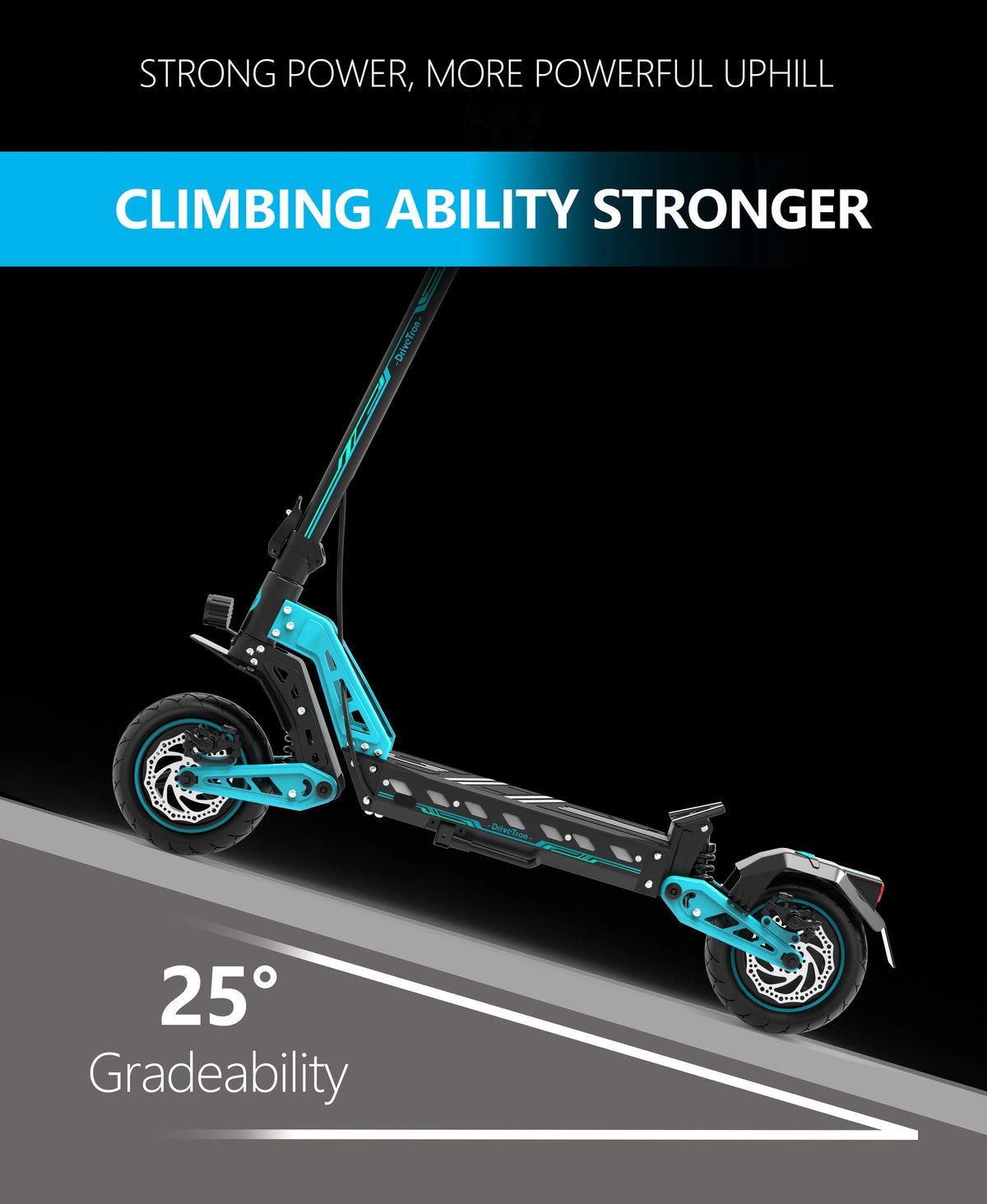 31mph 50kmh Double Absorber Brake Powerful Off-road Adult Big 48V 10inch Tires Adult Electric Scooter