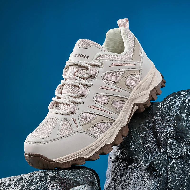 Woman Outdoor Hiking Sneakers Summer Breathable Non-slip Mesh Trail Shoes Wear-resistant  Trekking Footwear for Camping Climbing