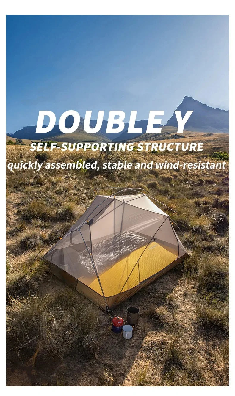 2 Person Backpacking Tent 210T Ultralight Travel Tent Waterproof Hiking Survival Outdoor Camping Tent