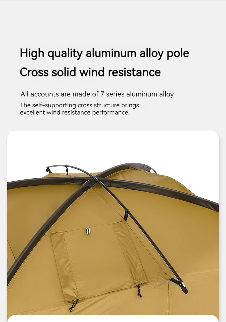 Dune 7.6 Camping Tent 2 People 4 Season Tent Ultralight PU2000mm Outdoor Travel iking Tent With Chimney Screen Window