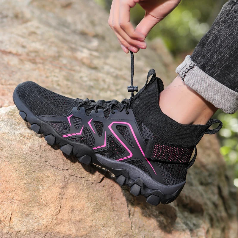 Women Hiking Shoes Outdoor Professional Non-slip Trekking Boots Breathable Lightweight Soft Trail Running Shoes 35-42