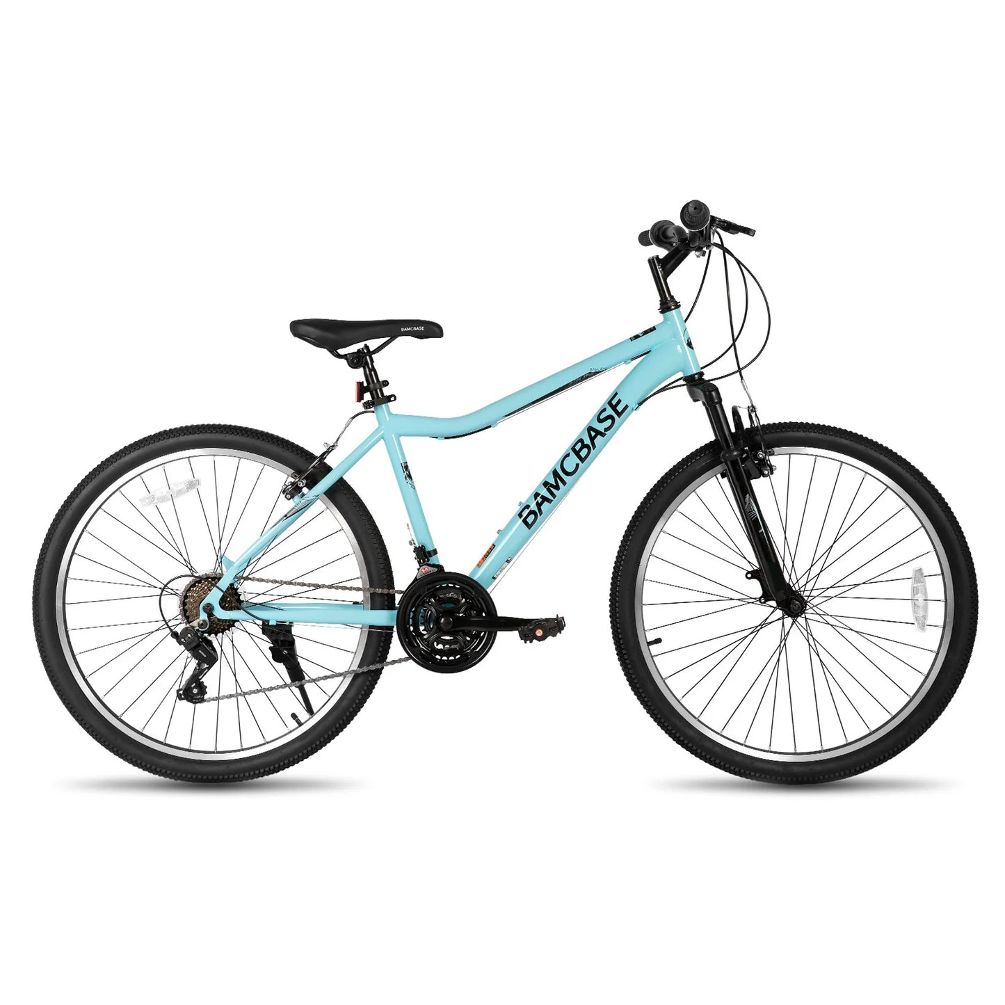 26 Inch Women‘s Mountain Bike, 21 Speed Steel Frame Adult Bicycle, Man MTB Bikes with Suspension Fork, Purple Green White