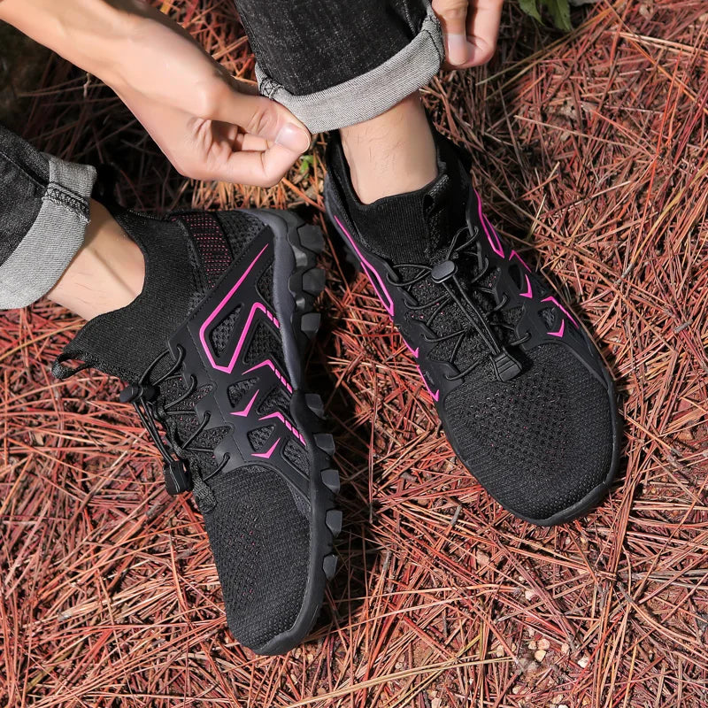 Women Hiking Shoes Outdoor Professional Non-slip Trekking Boots Breathable Lightweight Soft Trail Running Shoes 35-42