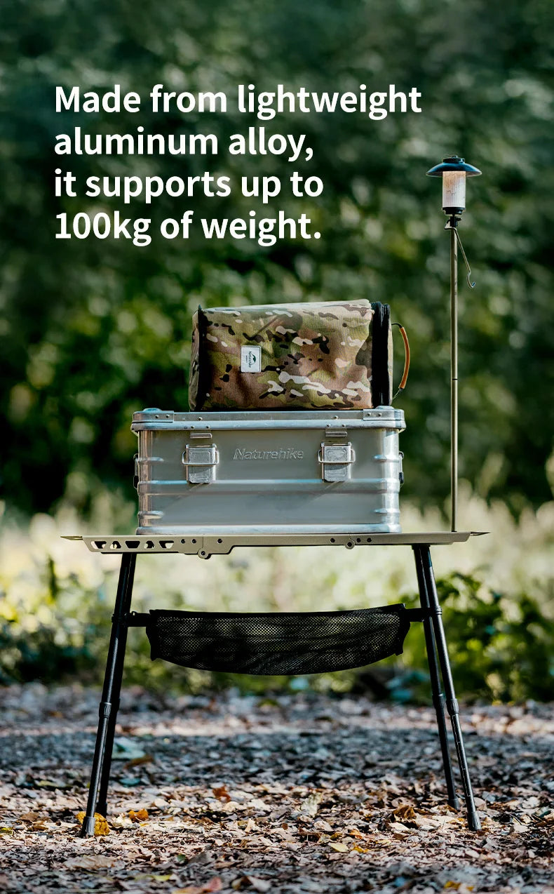H02 IGT Table Camping Multifunctional Tactical Table Height Adjustable Desk Kitchen Folding Table BBQ Picnic