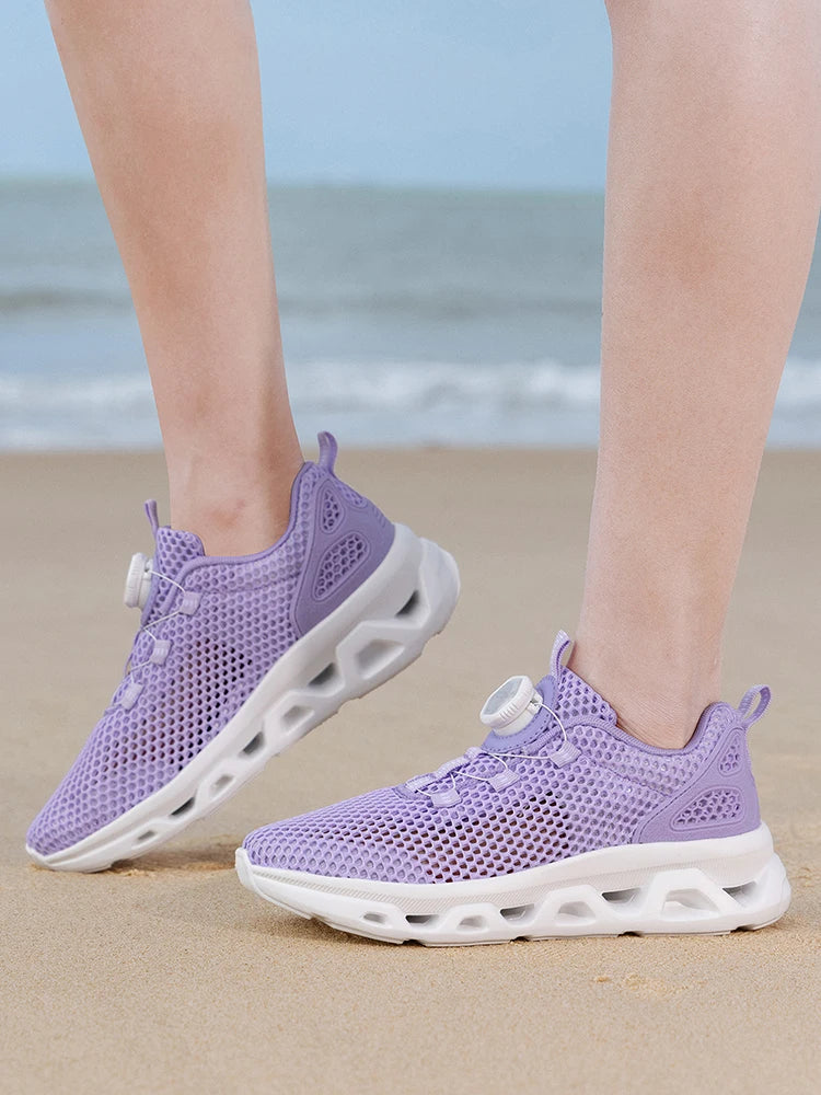 Summer Ladies Mesh Breathable Hiking Shoes Wading Upstream Shoes Women's Lightweight and Comfortable Outdoor Leisure Hiking Shoe