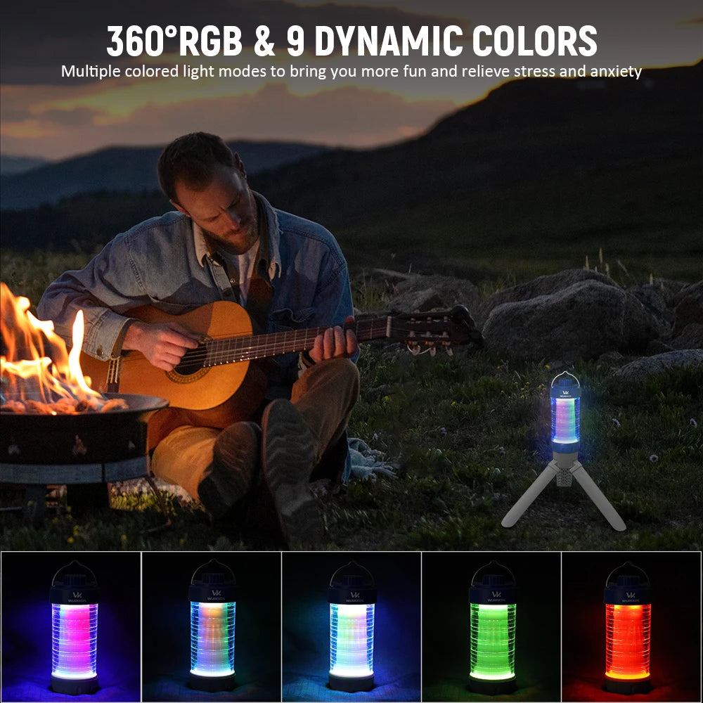 CL01 Mini RGB 360° Flashlight 550 Lumens 21700 Rechargeable LED Flashlight Camping Light Power Bank Waterproof