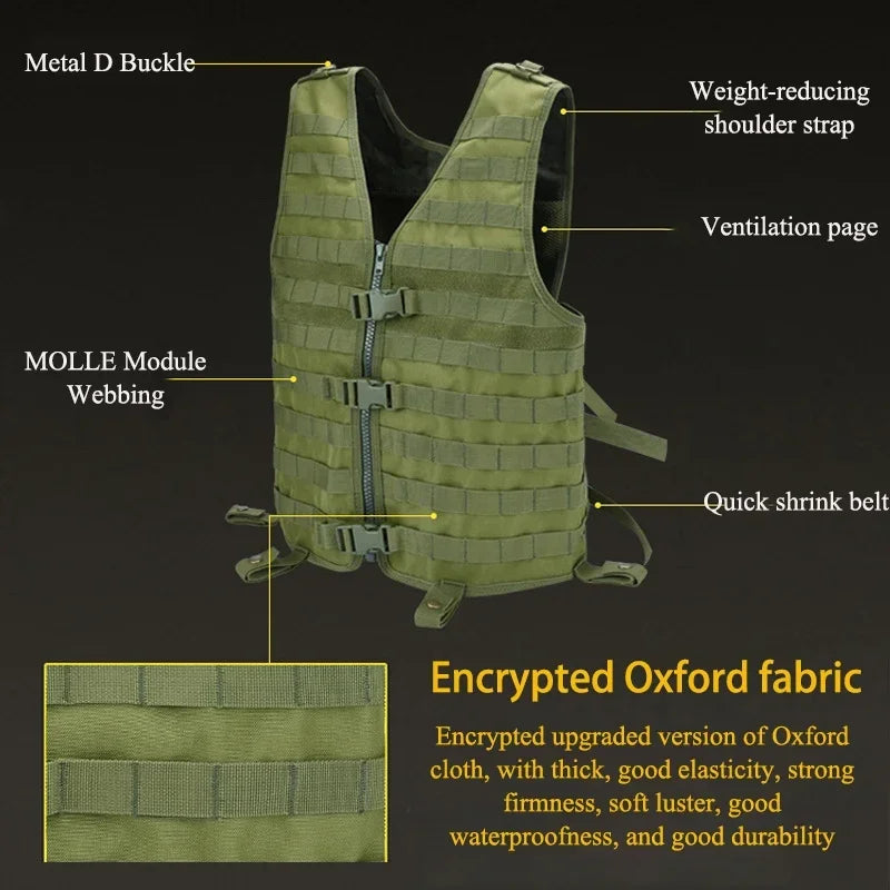 Tactical Molle Vest Military Army Swat Utility Airsoft Vests Outdoor Sports Waistcoat CS Fishing Hunting Security Gear