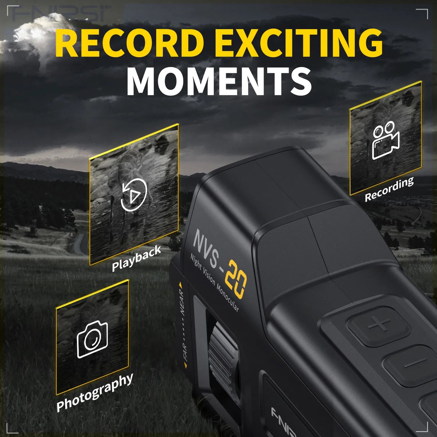Telescope NVS-20 4K HD Monocular Night Vision Goggles 6X Digital Zoom 300m Hunting Camping Scope Day and Night Dual Use