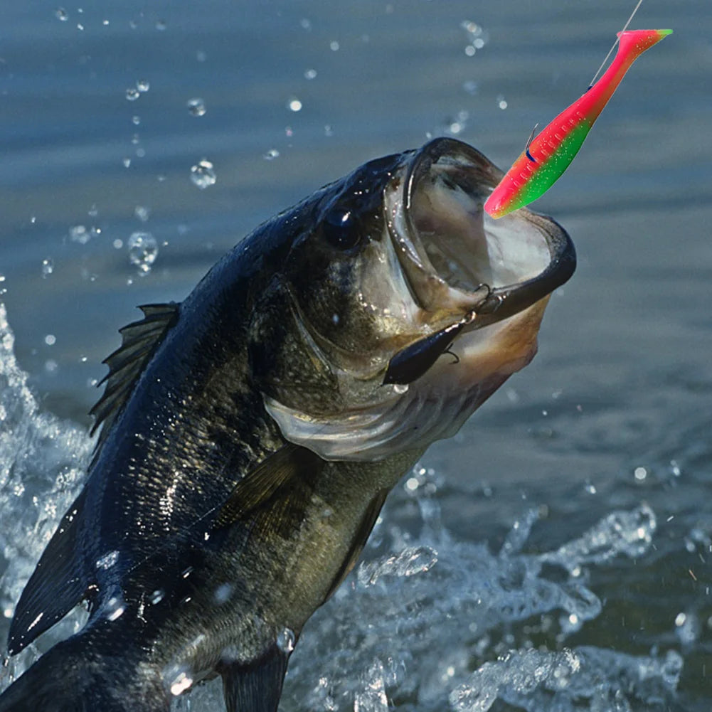 5Pcs Fishing Lures 10cm 9g T Tail Soft Lures Wobblers Artificial Baits Swimbait for Bass Fishing