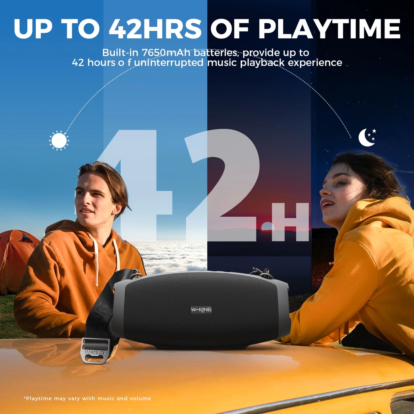 X10MIC Portable Loud Bluetooth Speakers (120W PEAK)70W with Wireless Microphone,  Waterproof Outdoor Wireless Bluetooth