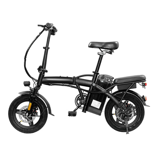 Lightweight Folding Electric Bike for Adults 48V 750W Peak Power 20MPH 18-22 Miles Range 14Inch Disc Brake Commuter E-bike