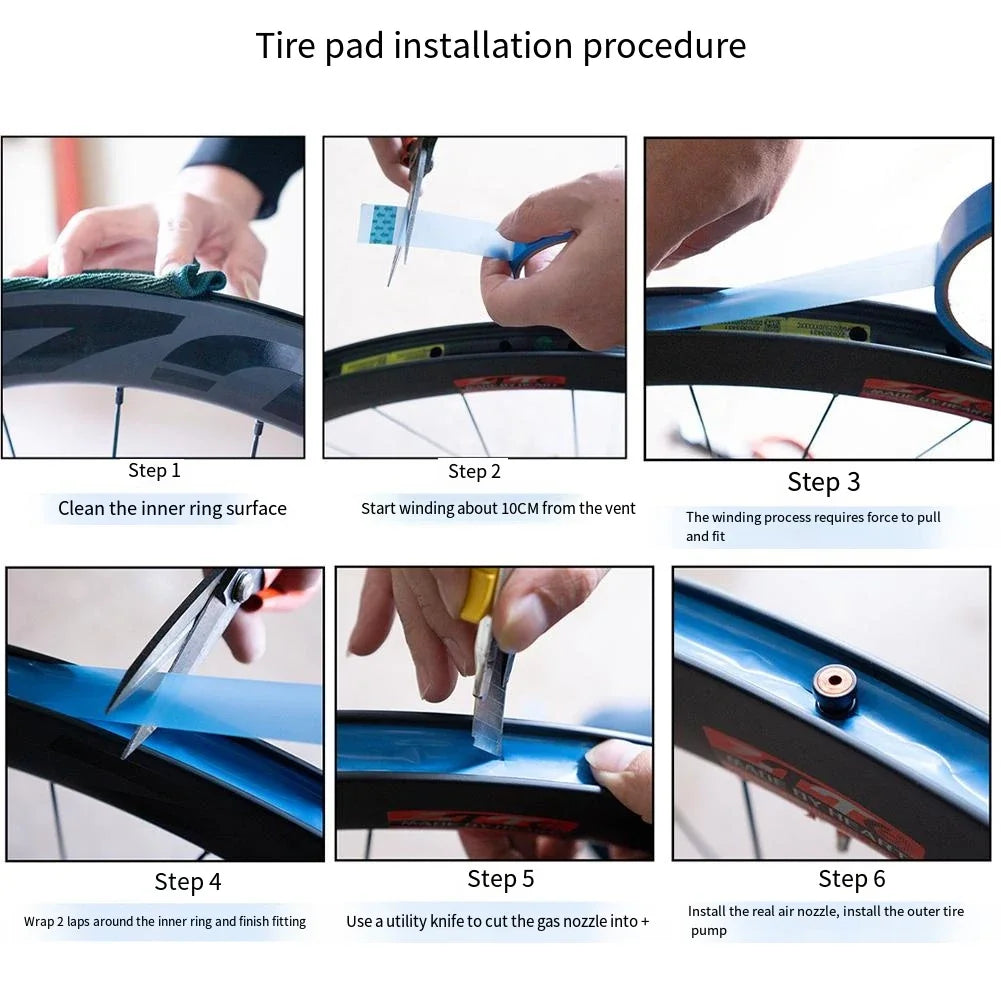 Bicycle Tubeless Rim Tapes Bicycle Rim Strip Tape Wear-Resistant Vacuum Tubeless Tires Inner Tapes for MTB Road Bike Wheel