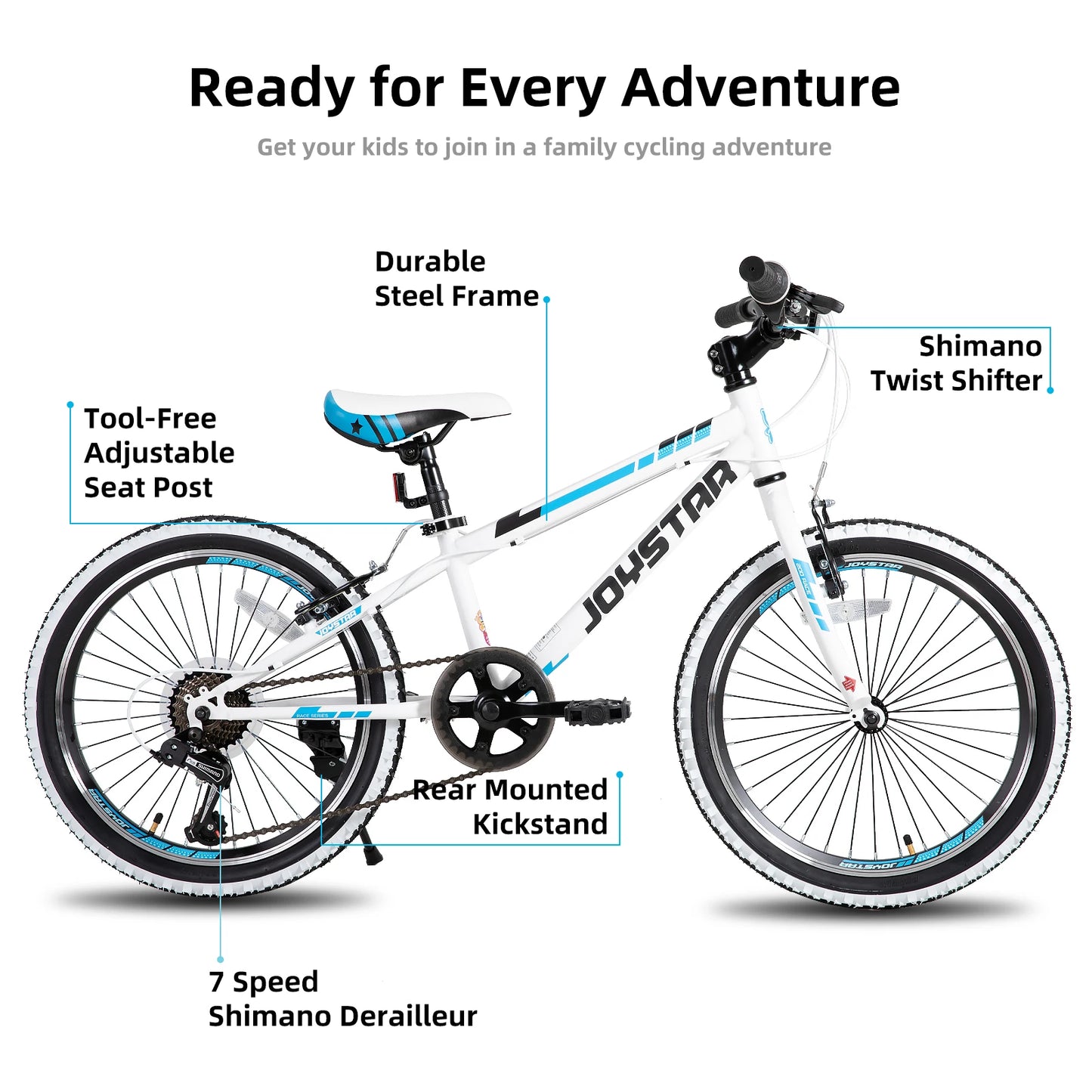 20 24 Inch Kids Bike for Boys Girls Ages 7-12 Years Mountain Bike for Kids with 1-Speed/7-Speed Drivetrain,Kids' Bicycle
