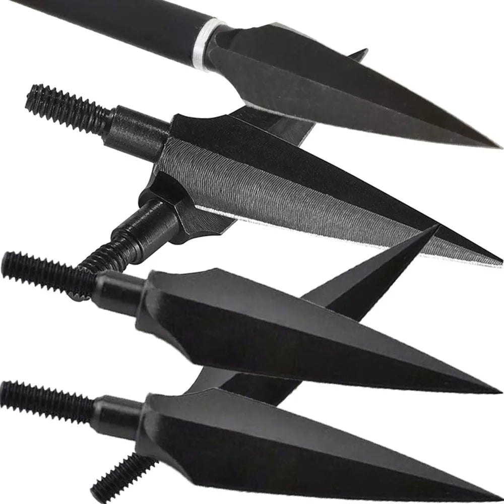 12/24pcs Archery 150grain Traditional Broadheads Hunting Arrowheads Bow And Arrow Shooting Target Practice Carbon Steel Arrow Tip