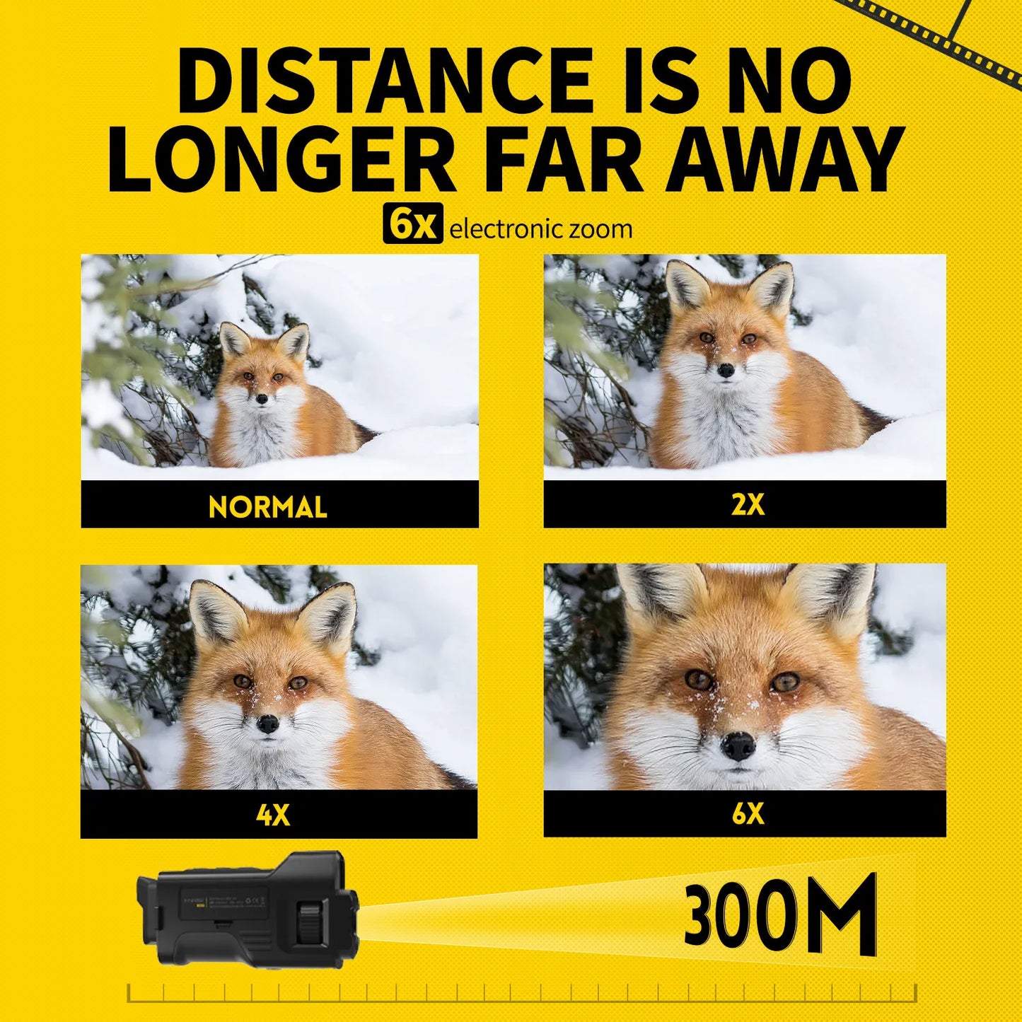 Telescope NVS-20 4K HD Monocular Night Vision Goggles 6X Digital Zoom 300m Hunting Camping Scope Day and Night Dual Use