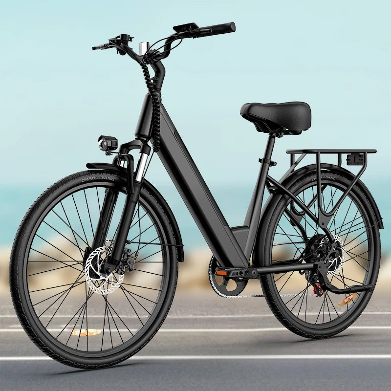 E26 E-Bike 26x2 Inch Tires 48V 10.4Ah Removable Battery LCD Display 7-Speed Hydraulic Disc Brake Adult City Electric Bicycle