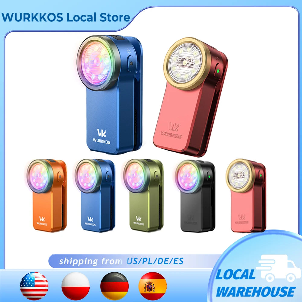HD03 Clip Light 680LM USB C Rechargeable Pocket Flashlight Mini Spotlight/Flooglight Portable EDC RGB Torch with Magnet