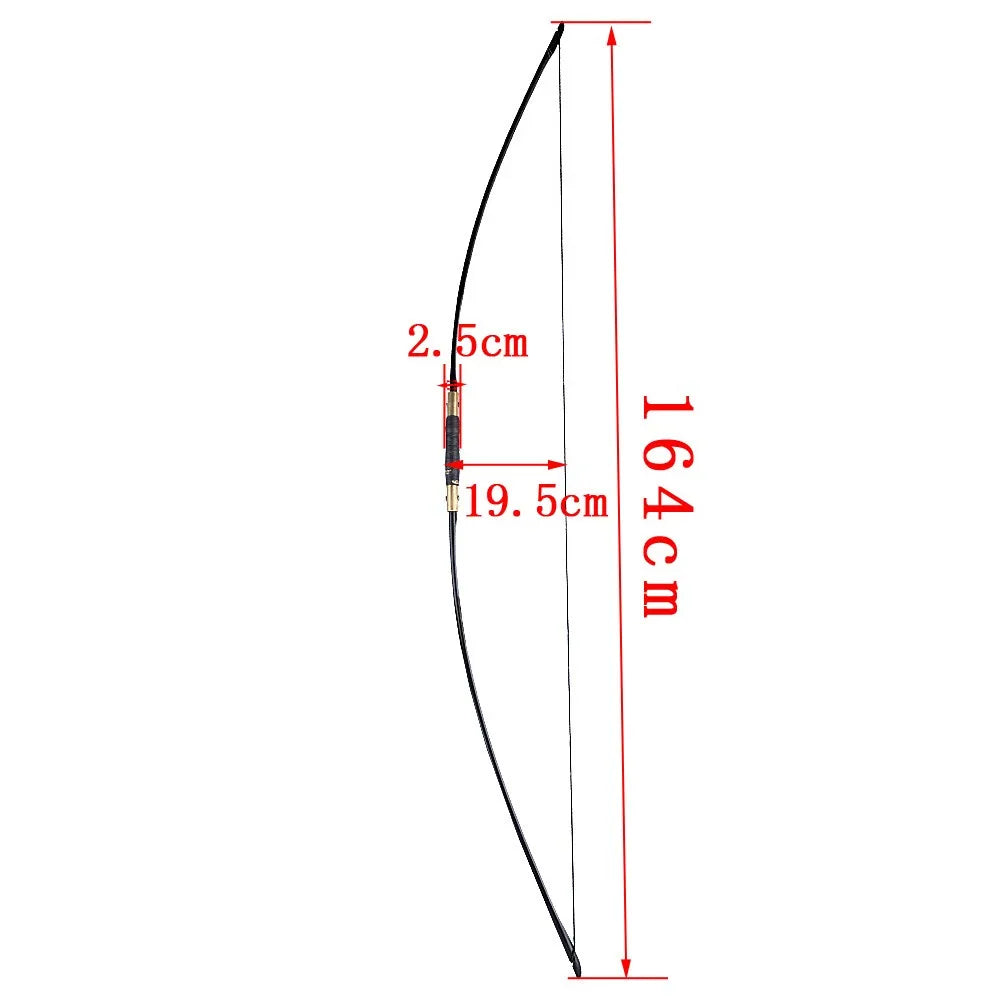 English Longbow 64.5" 60/65/70lbs RH/LH Compatible Arrow Set for Adults Archery Hunting Shooting Target Practice Outdoor Sports Durable Traditional Hunting Bow Accessories