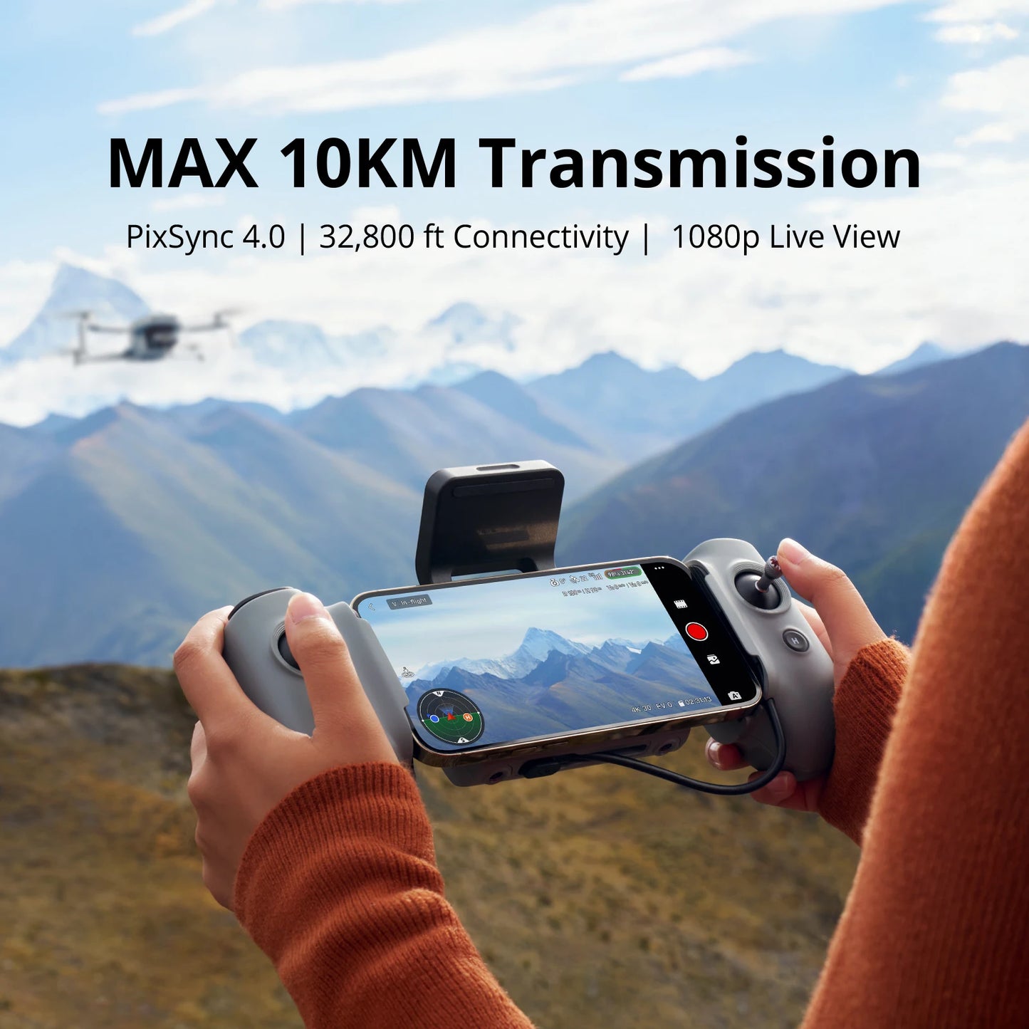 2 Camera Drone, 4K HDR Video, 8K Photo, 3-Axis Gimbal,Under 249g, Vertical Shooting,10-KM, AI Night Shot, AI Track