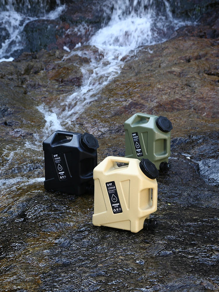 12L Camping Water Container  Water Storage Carrier Portable Large Capacity Outdoor Hiking Accessories