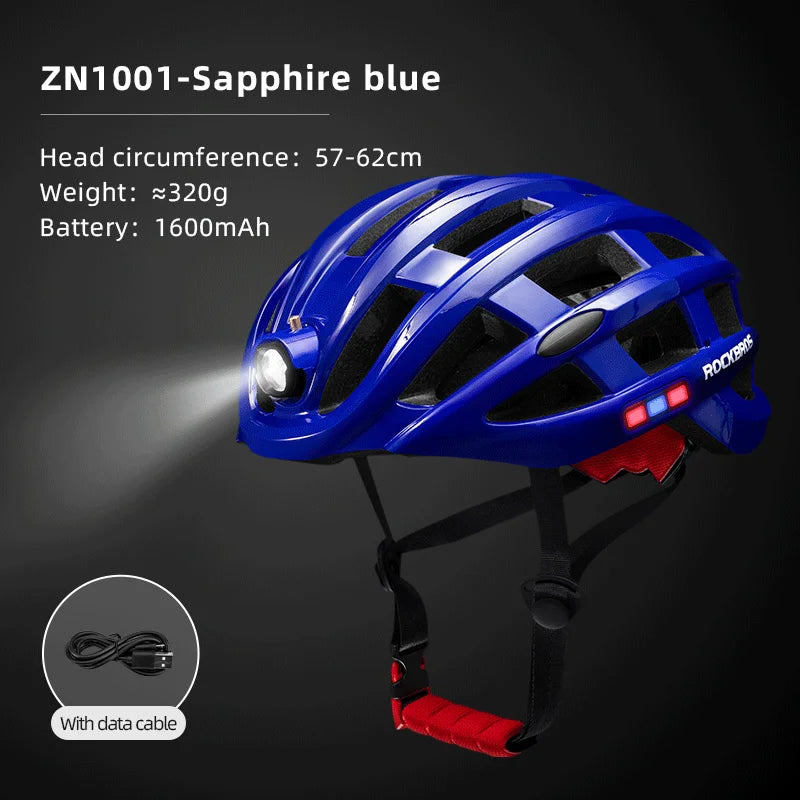 Cycling Light Helmet USB Charging Electric LED Front Light Helmet Night Cycling Safety Helmet Bicycle Scooter Helmet