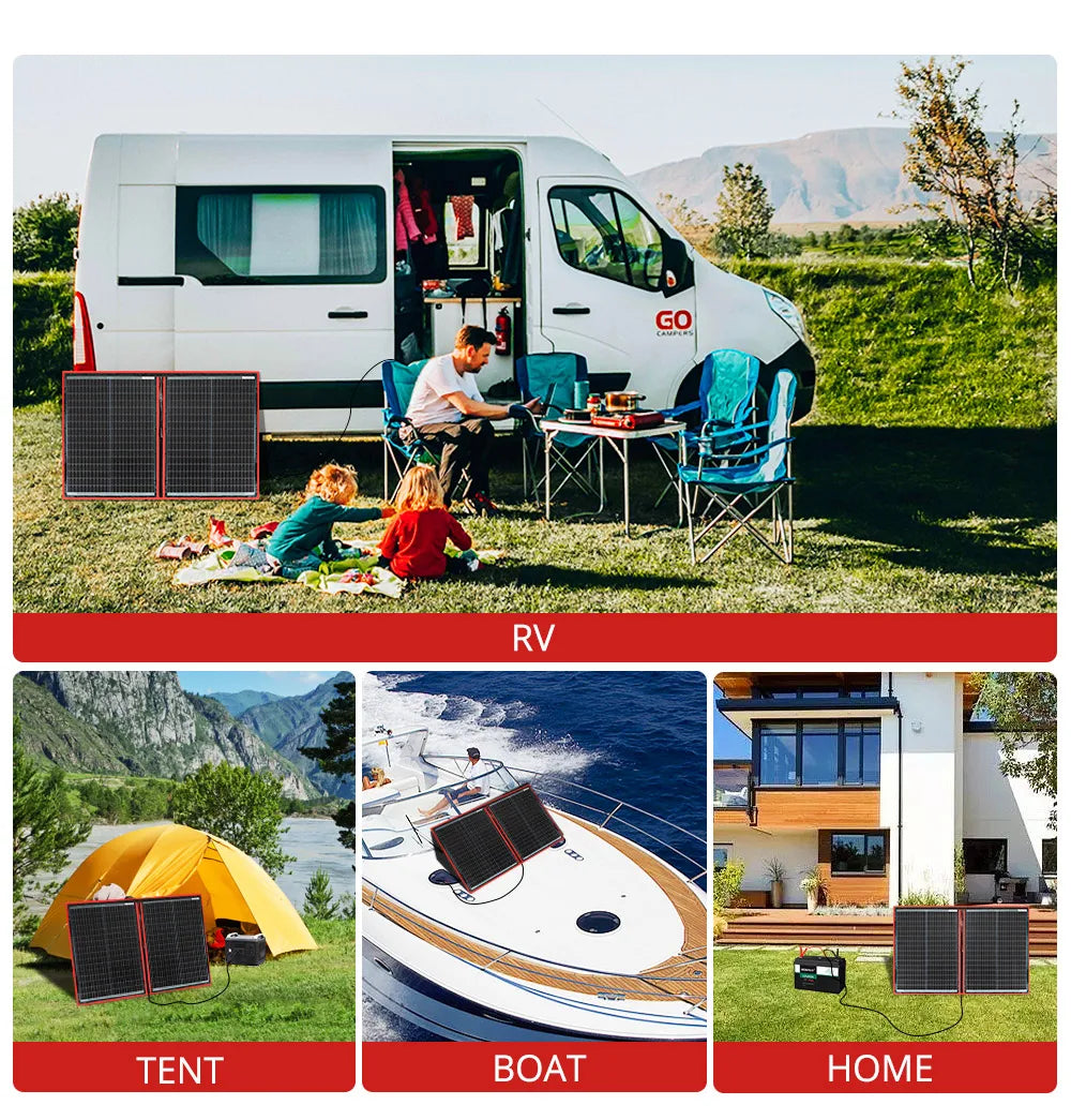 97W 150W 195W 295W With fixing bracket and 12V controller kit foldable portable solar panel for car battery/camping