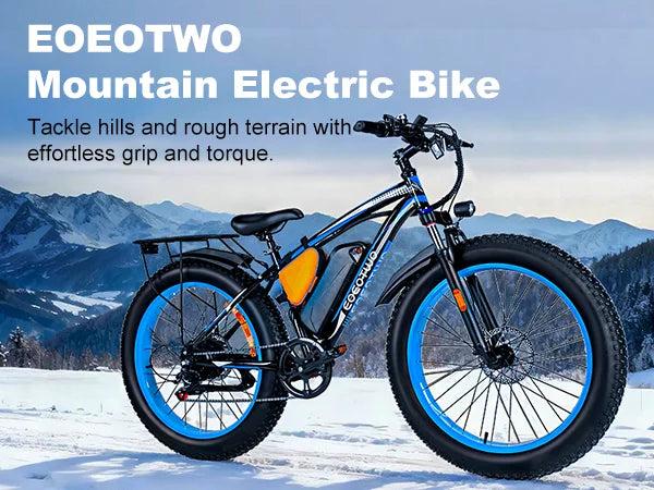 TWO Electric Bike,1500W Peak Ebikes for Adults, 26'' Fat Tire Best Ebike for Men, 70 Miles with 960Wh Battery, 25-30MPH Max Speed Bicycles, 330LB Capacity