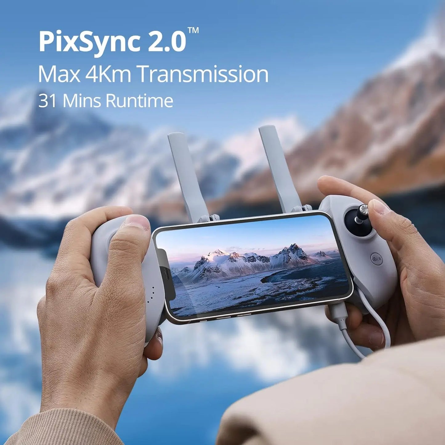 Drones Under 249g GPS Auto Return Single Axis Gimbal EIS Professional Drone Max 4-KM Waypoint Flight Follow Me-ATOM SE