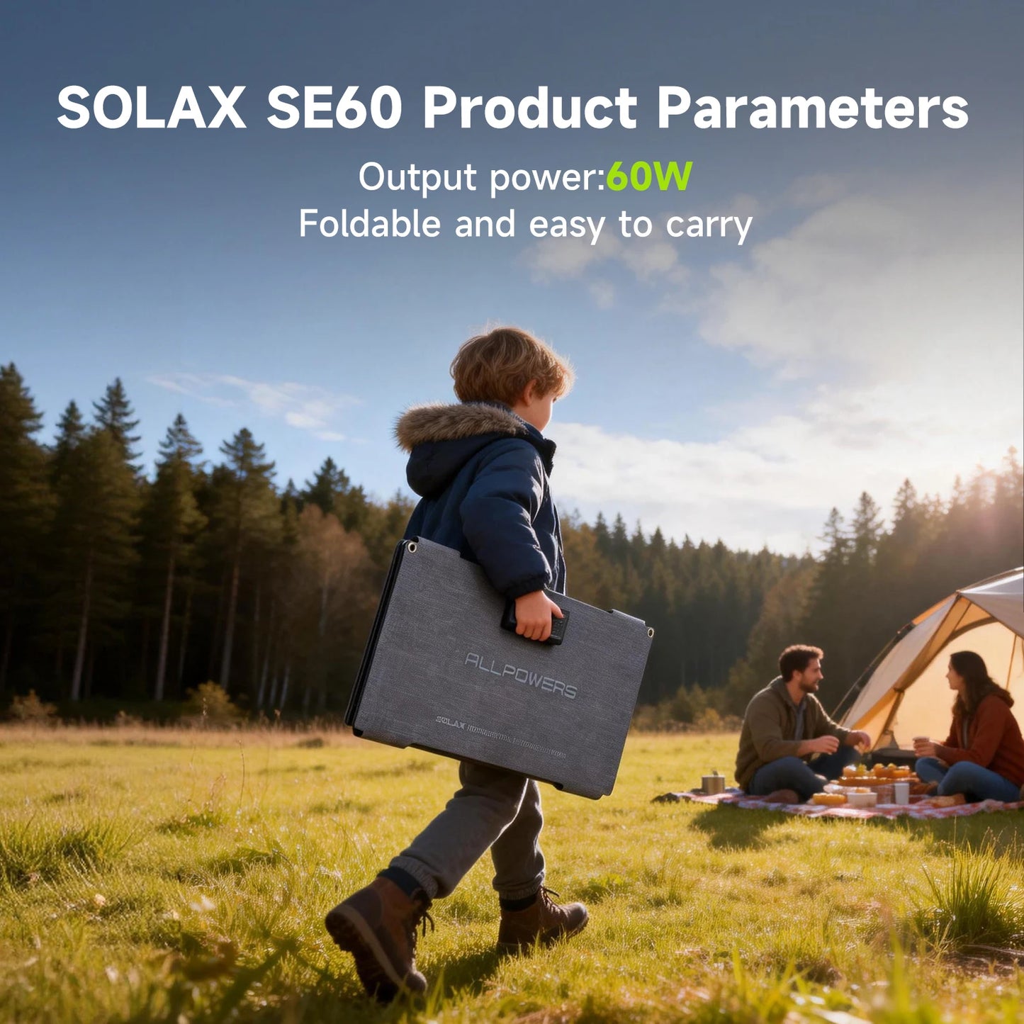 Foldable Solar Panel 400W / 200W / 140W / 100W / 60W with Solar Output for Power Station Solar Generator,for PRV, Home