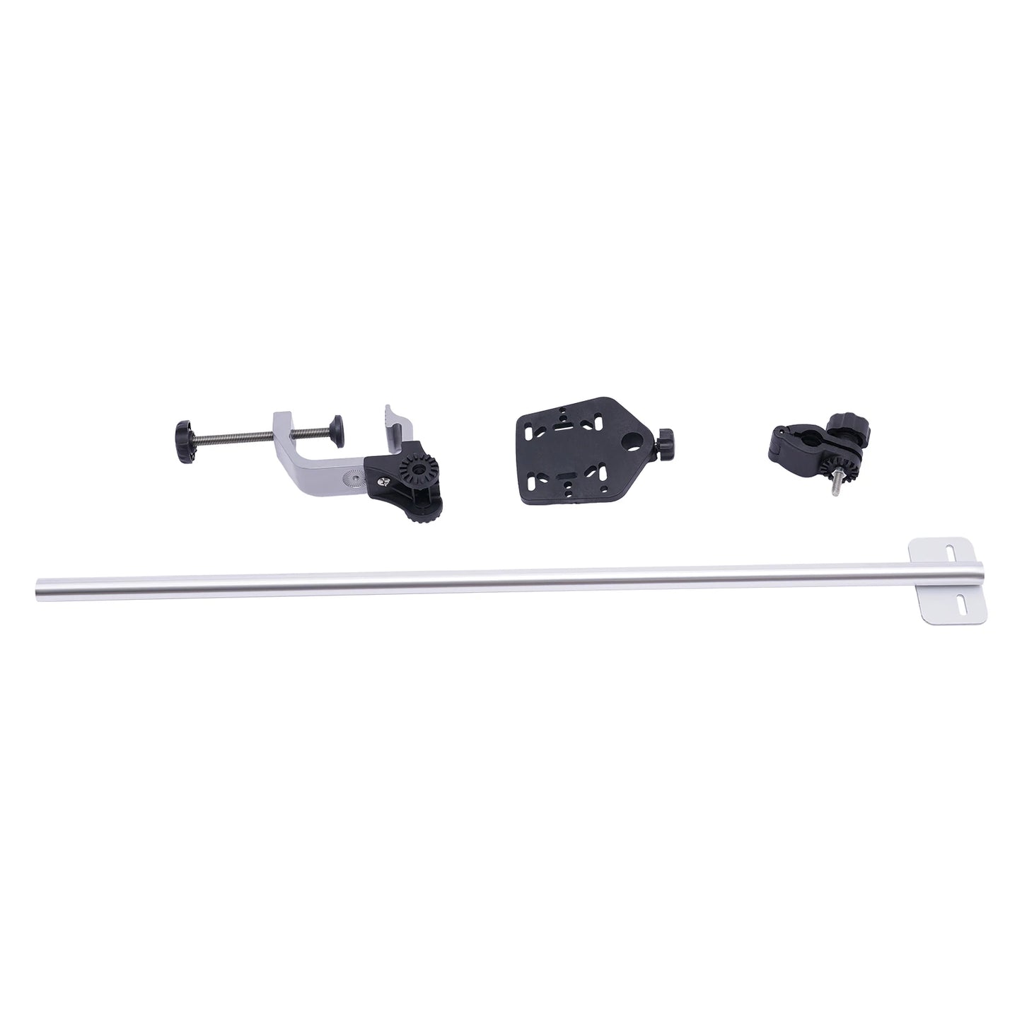 Portable Fish Finder Mount, Universal Fish Finder Bracket w/360° Adjustable Rotatable Transducer Pole Mount for Boat Canoes