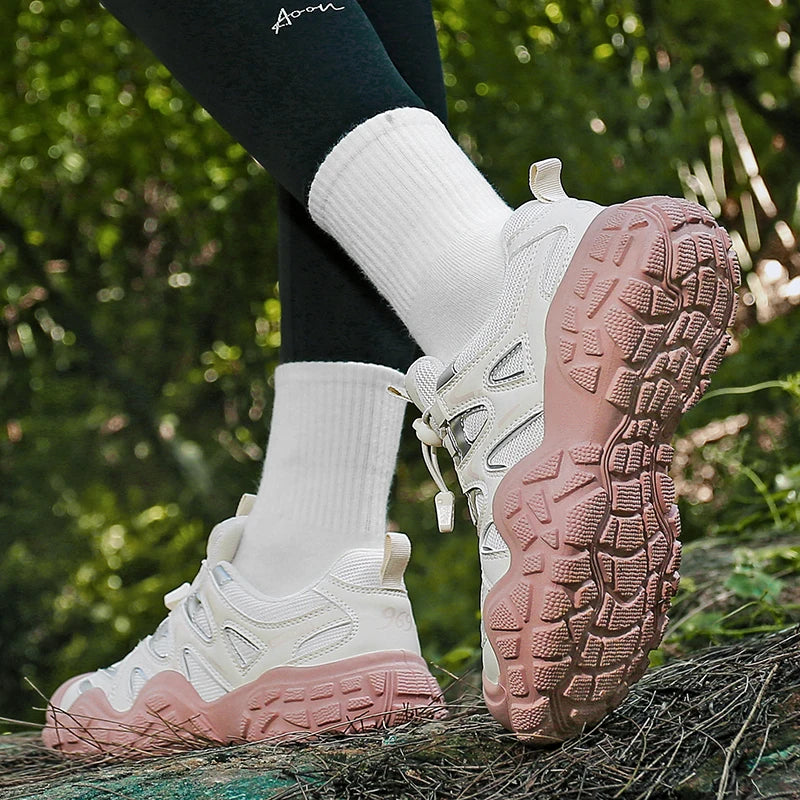 Hiking Shoes Women Anti-slip Low-top Outdoor Sports Shoes Women Lace-up Comfortable Soft Breathable Casual Sneakers Women Shoes