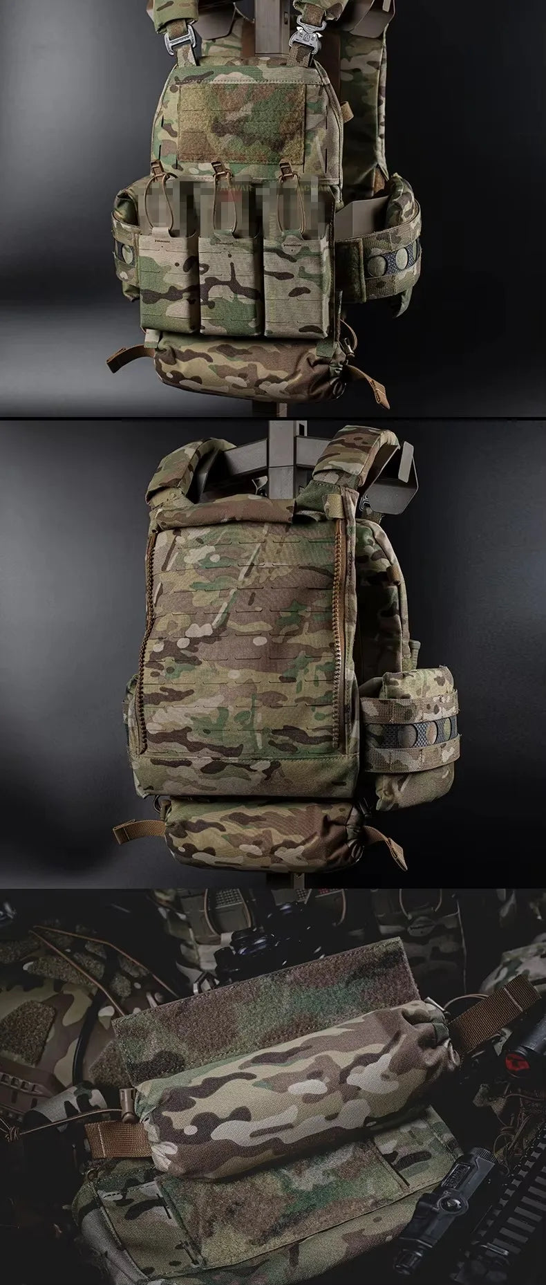 IFAKon Roll 1 Trauma Pouch, IFAK First Aid Kit EDC Medical Rapid Belt Bag Waist Bag for Hunting Airsoft Plate Carrier Chest Rig