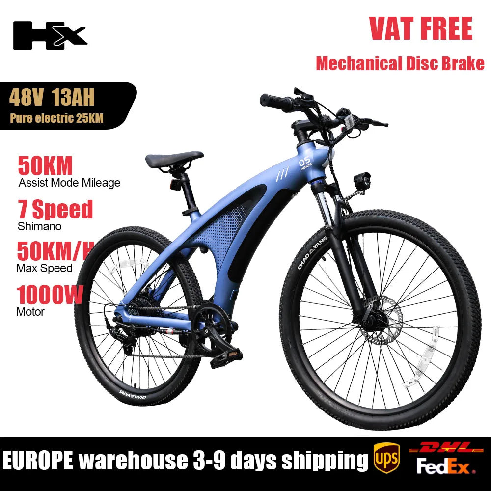 Q5 Ebike 2000W Torque Sensor Adults Electric Bike 85Nm 57KM/H Electric Bicycle 27.5“ Removable Battery Electric Mountain Bike
