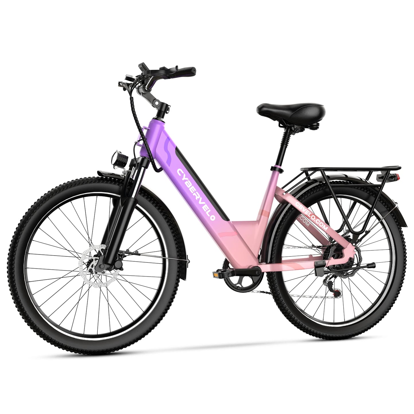 1000W Peak Electric Bike for Adults EK2 26" Step-Thru 14Ah Removable Battery 80Miles City Commuter Ebike
