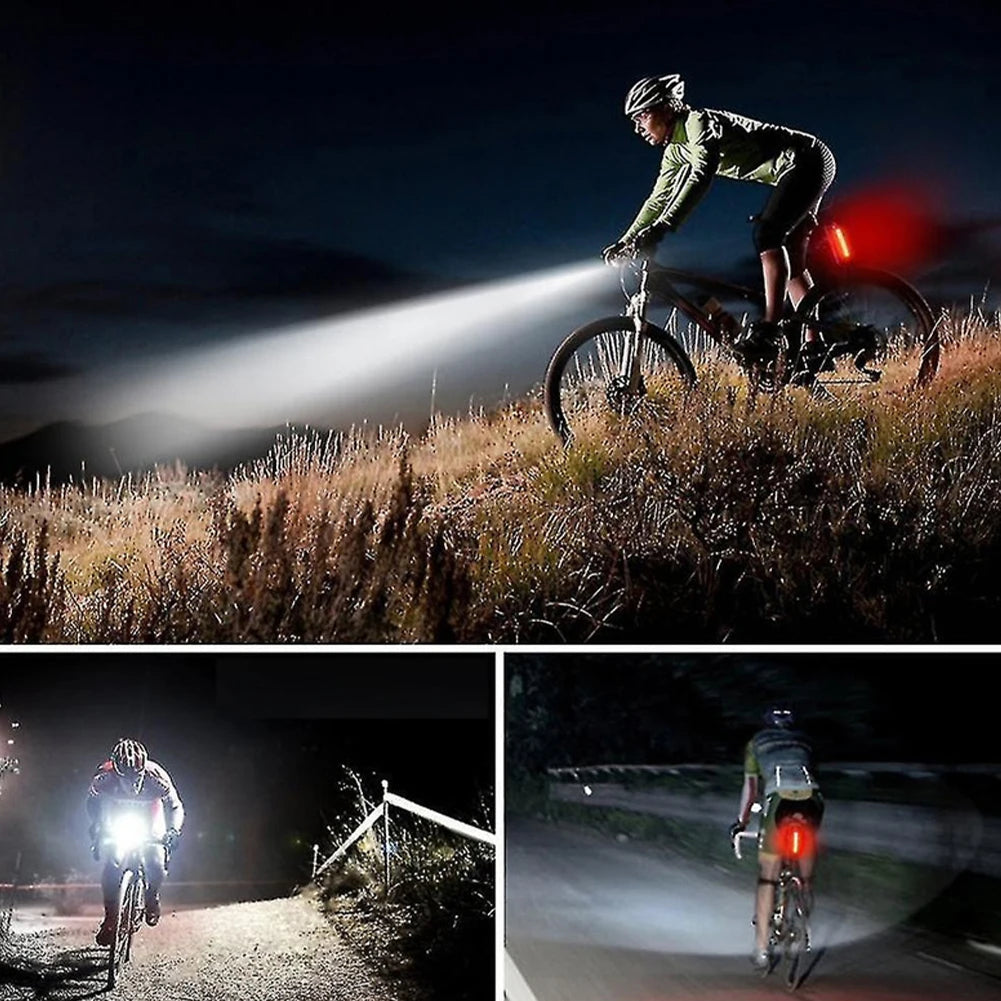 LED Bicycle Front Light Super Bright Bicycle Light Waterproof Bike Flashlight 3 Level Dimmable Bike Safety Lamp for Night Riding