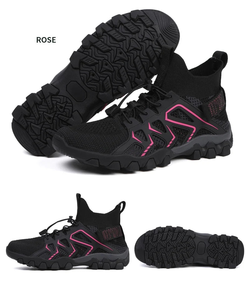 Women Hiking Shoes Outdoor Professional Non-slip Trekking Boots Breathable Lightweight Soft Trail Running Shoes 35-42