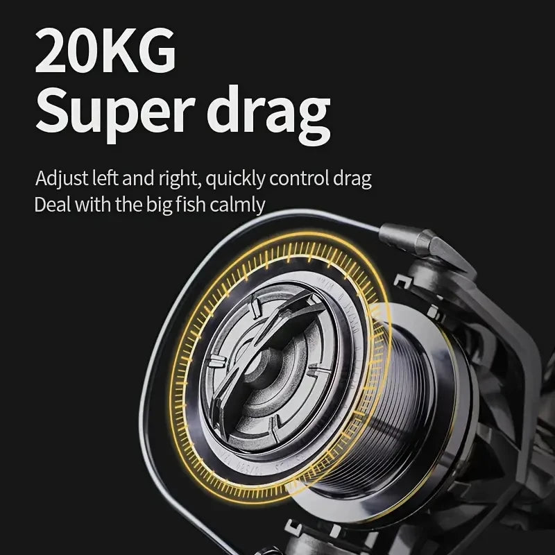 Spinning Reel 44LB Max Drag,4.8:1 Gear Ratio,NGK 8000~14000 Series Long Casting Fishing Reels for Saltwater Freshwater