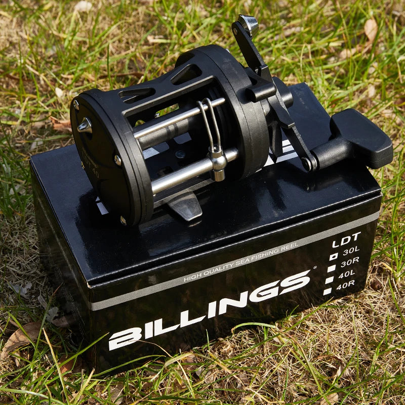 Trolling Drum Fishing Reels 33LB Max Drag 3.8:1 Gear Ratio High Toughness Body Freshwater & Saltwater Universal Bait Caster Fishing Reel