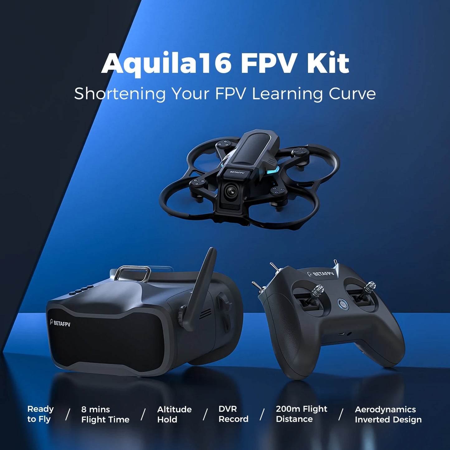 Aquila16 FPV Kit Brushless Racing Drone Professional Quadcopter Indoor Outdoor Camera Drone