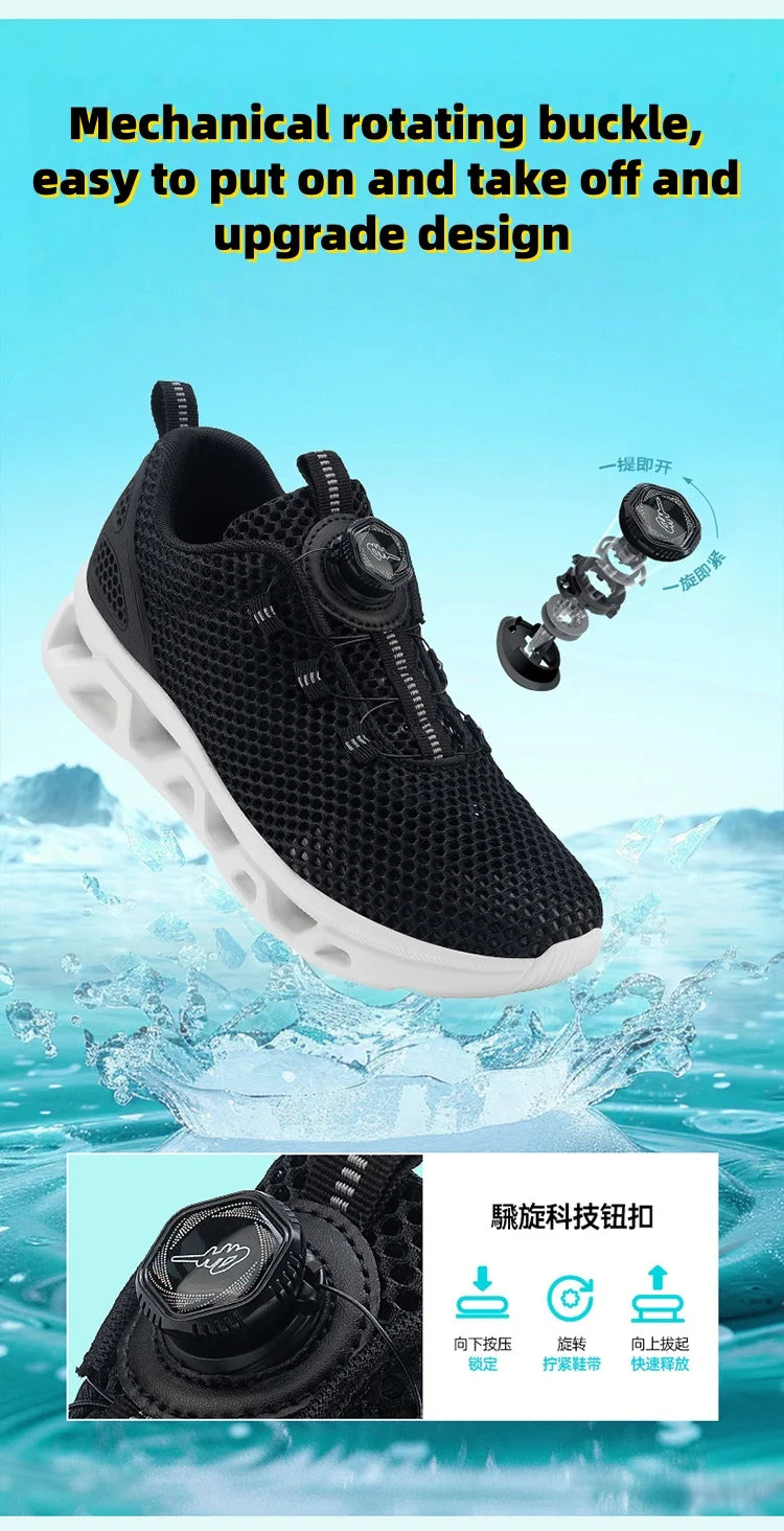 Summer Ladies Mesh Breathable Hiking Shoes Wading Upstream Shoes Women's Lightweight and Comfortable Outdoor Leisure Hiking Shoe