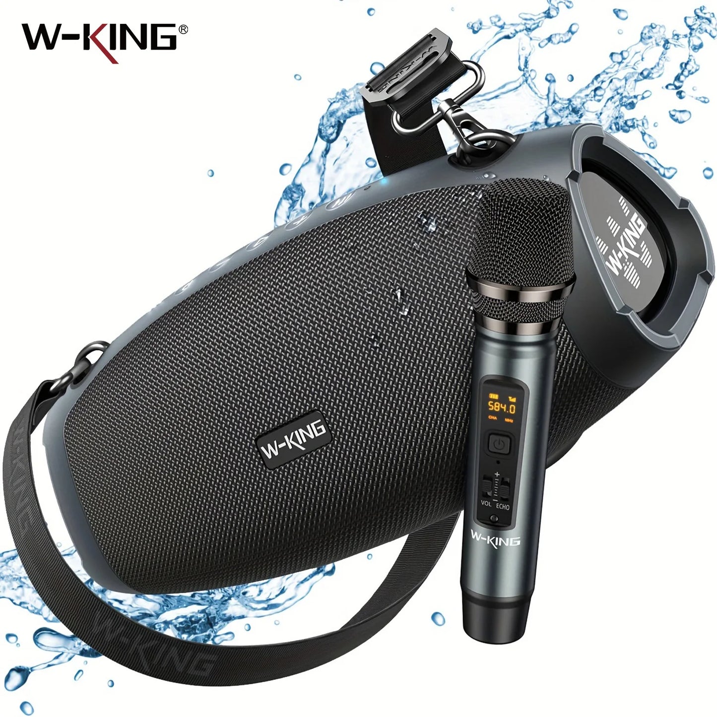 X10MIC Portable Loud Bluetooth Speakers (120W PEAK)70W with Wireless Microphone,  Waterproof Outdoor Wireless Bluetooth
