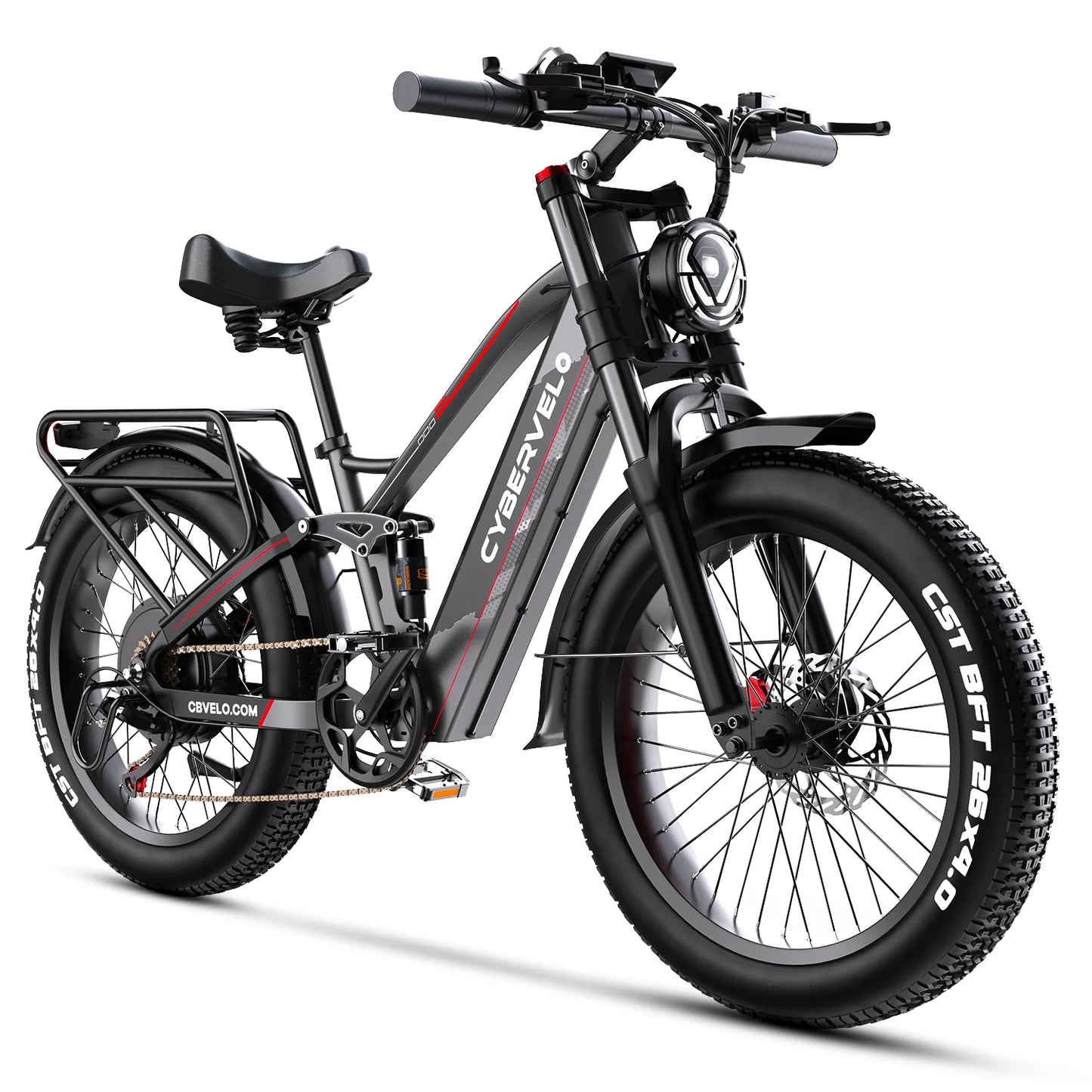 Strong Power Ebike, 5000W Motor Off Road Electric Bike, 100 Miles Long Range, 26"x4.0” Fat Tire, 60V 50Ah Big Battery EK9