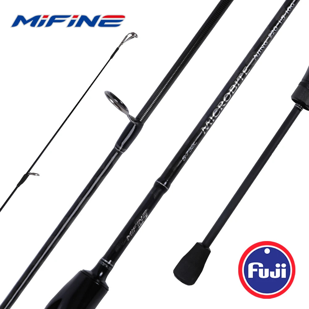 Ajing Spinning Rod XUL-UL Fishing Rod 3g/5g for Saltwater Freshwater Light Rock Fishing FUJI Ring