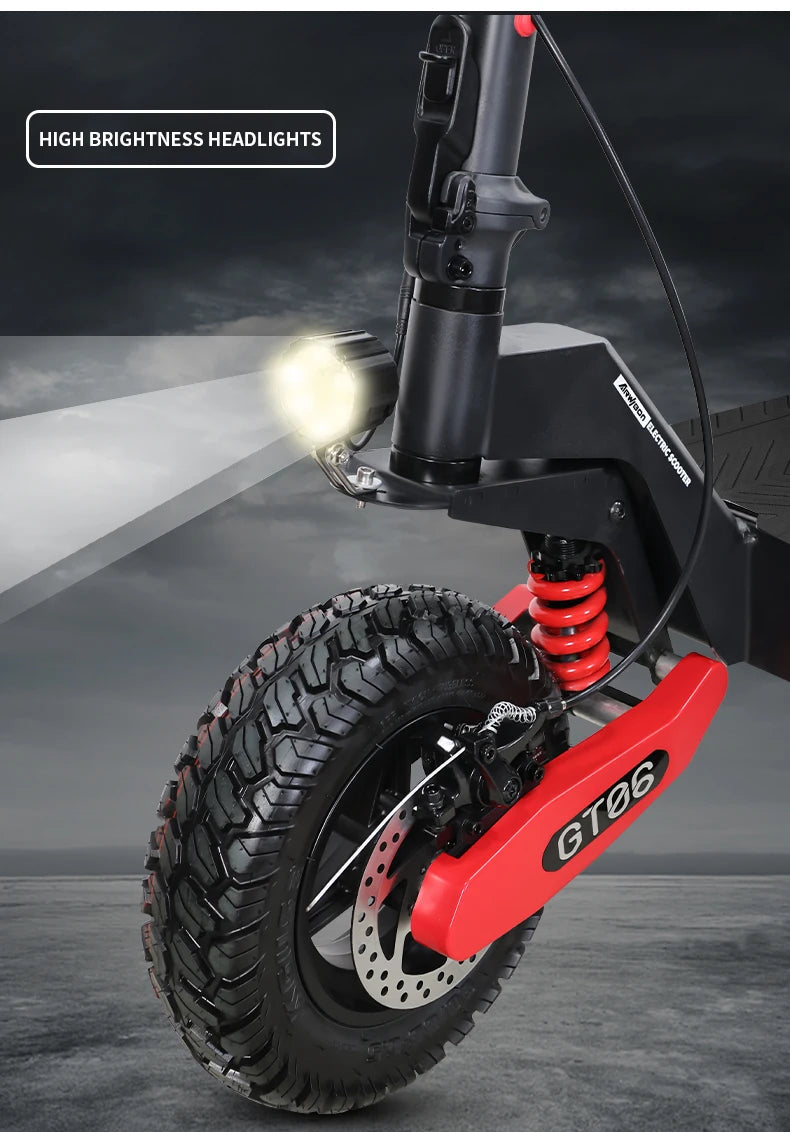 1200W Motor Electric Scooter 48V13/23.4AH Speed up to 25MPH 11 Inch Off-Road Tires Foldable Adult E-Scooter